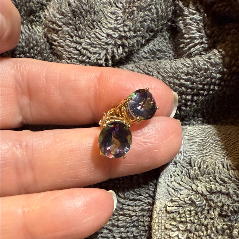 Mystic topaz earrings